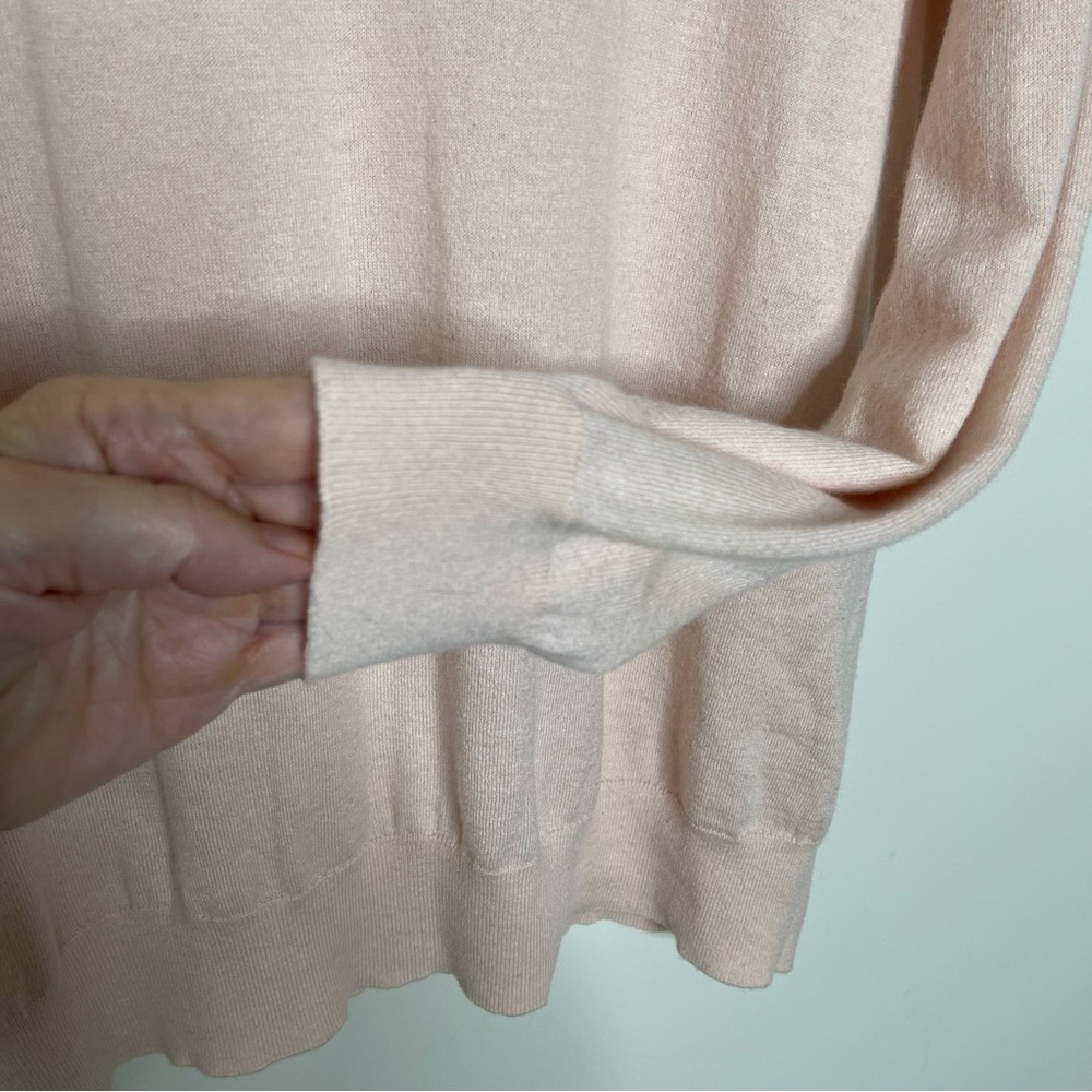 J.Crew Cotton-wool blend sweater in Mauve Pink preppy minimalist - Picture 3 of 9